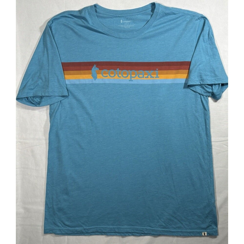 Cotopaxi Men’s T Shirt XXL On The Horizon Light Blue